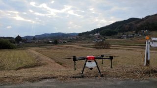 ドローン農薬散布デモフライトを行いました！【庄原市平和町】