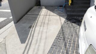 駐車場の高圧洗浄を致しました！【広島市西区】