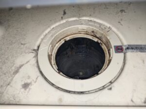 分譲マンションの洗濯機用排水口の掃除をしました【広島市中区】