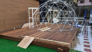 【法人】ドームテントの設営を致しました【広島市安芸区】