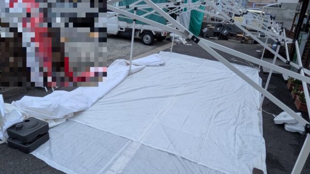 【広島市】毎月定期のご依頼!イベント用テント設営作業|広島の便利屋 万が安全・迅速に組み上げます